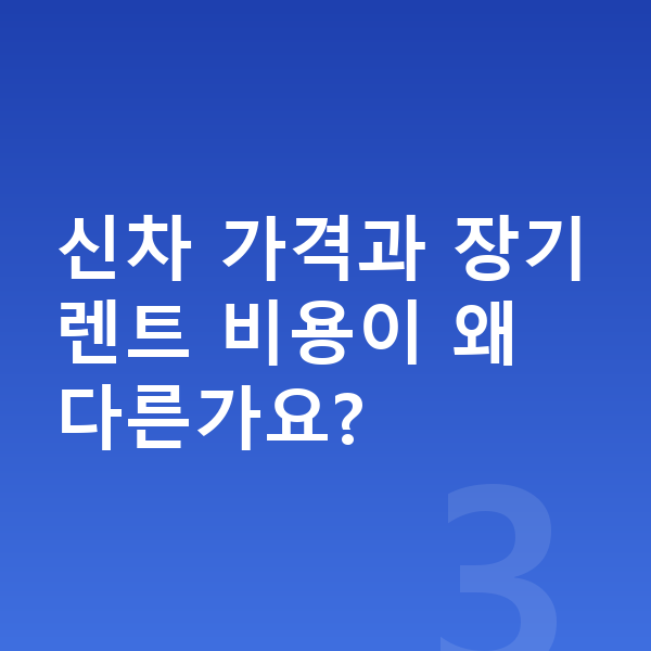 랜드로버 디펜더 가격 신차 가격과 장기렌트 비용이 왜 다른가요?