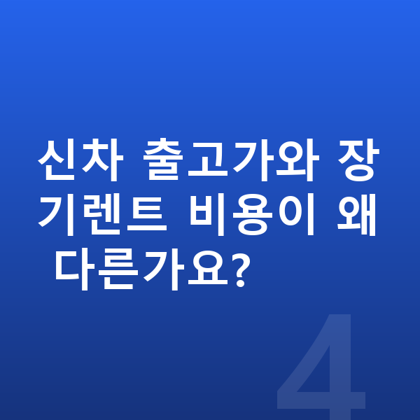 랜드로버 디펜더 신차 신차 출고가와 장기렌트 비용이 왜 다른가요?