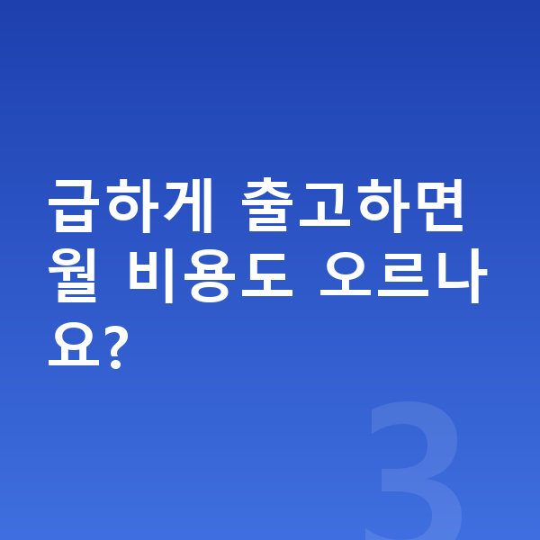 랜드로버 레인지로버 장기렌트 출고기간 급하게 출고하면 월 비용도 오르나요?