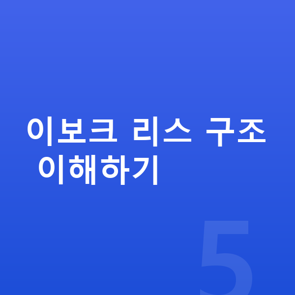 랜드로버 이보크 리스 이보크 리스 구조 이해하기