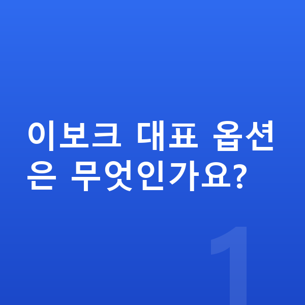 랜드로버 이보크 옵션 이보크 대표 옵션은 무엇인가요?