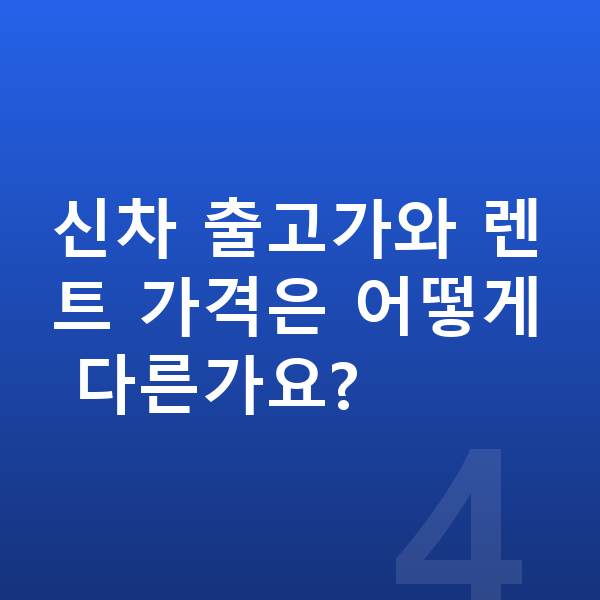 랜드로버 이보크 장기렌트 가격 신차 출고가와 렌트 가격은 어떻게 다른가요?