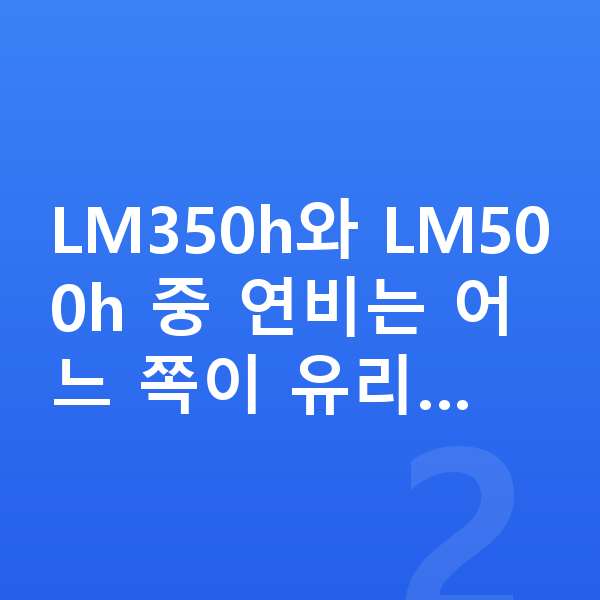 렉서스 LM 연비 LM350h와 LM500h 중 연비는 어느 쪽이 유리…