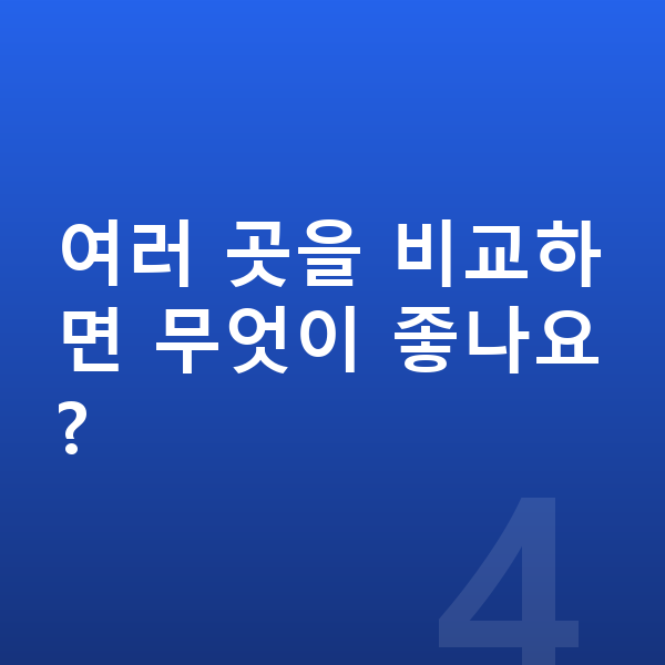 롯데렌터카 여러 곳을 비교하면 무엇이 좋나요?