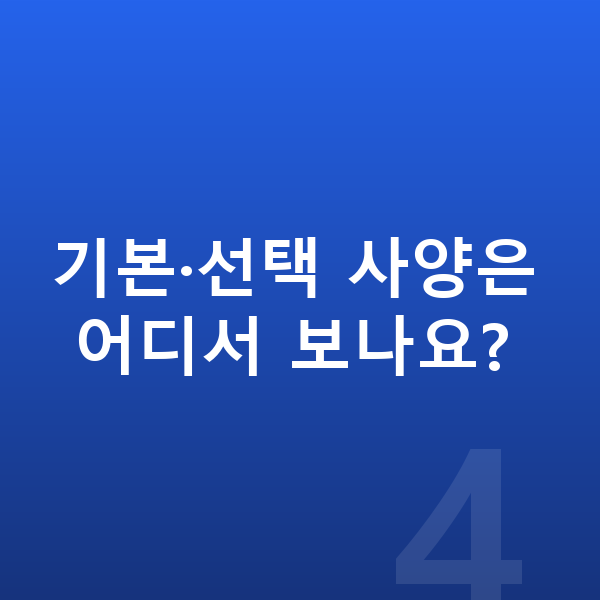 르노 그랑 콜레오스 옵션 기본·선택 사양은 어디서 보나요?