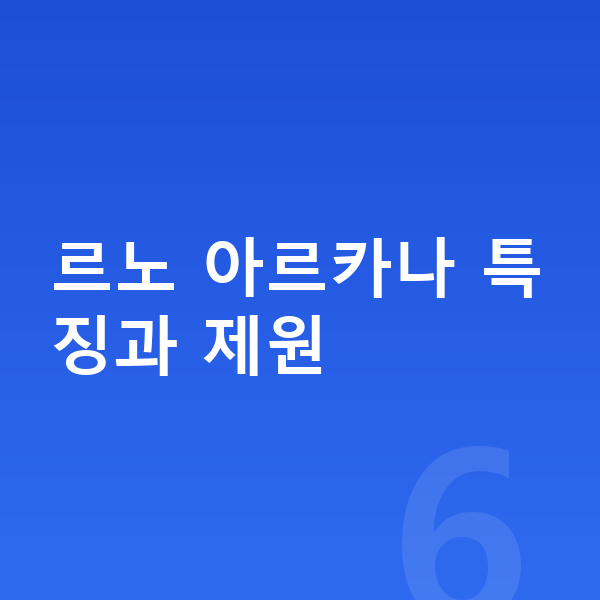 르노 아르카나 가격 르노 아르카나 특징과 제원