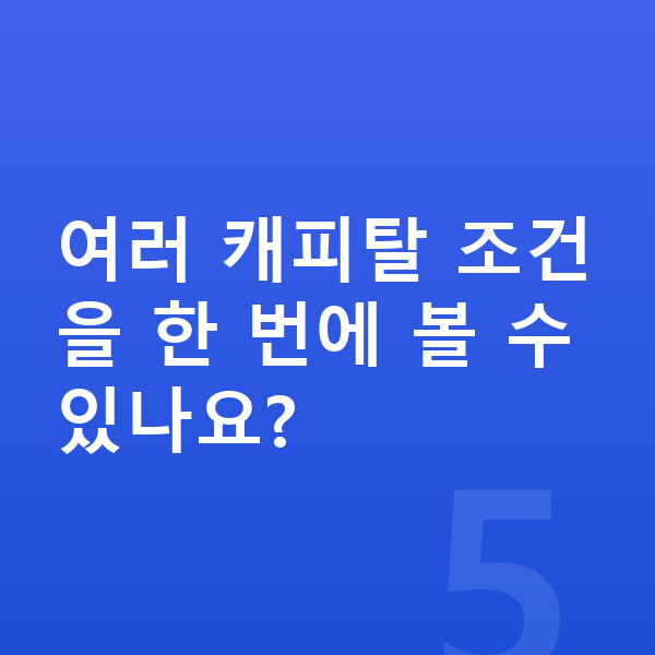 르노 필랑트 리스 여러 캐피탈 조건을 한 번에 볼 수 있나요?