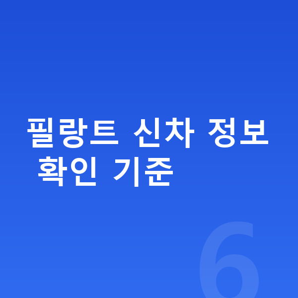 르노 필랑트 신차 필랑트 신차 정보 확인 기준