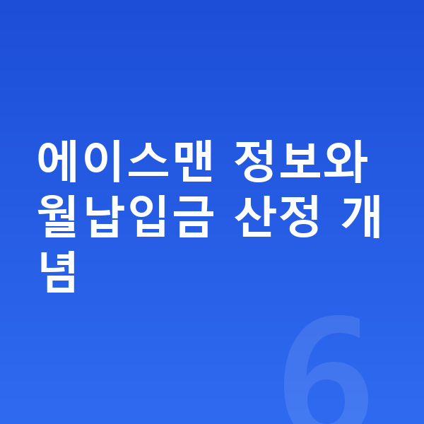 미니 에이스맨 리스 월납입금 에이스맨 정보와 월납입금 산정 개념