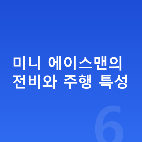 미니 에이스맨 연비 미니 에이스맨의 전비와 주행 특성