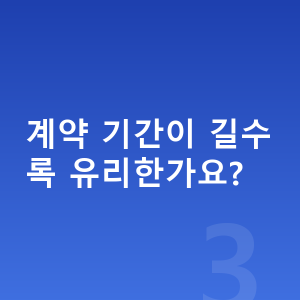 미니 에이스맨 장기렌트 월납입금 계약 기간이 길수록 유리한가요?