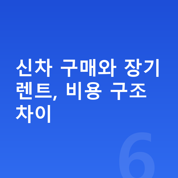 미니 컨버터블 가격 신차 구매와 장기렌트, 비용 구조 차이