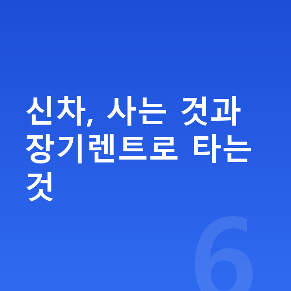 미니 컨버터블 신차 신차, 사는 것과 장기렌트로 타는 것