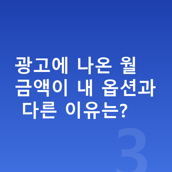미니 컨버터블 옵션 광고에 나온 월 금액이 내 옵션과 다른 이유는?