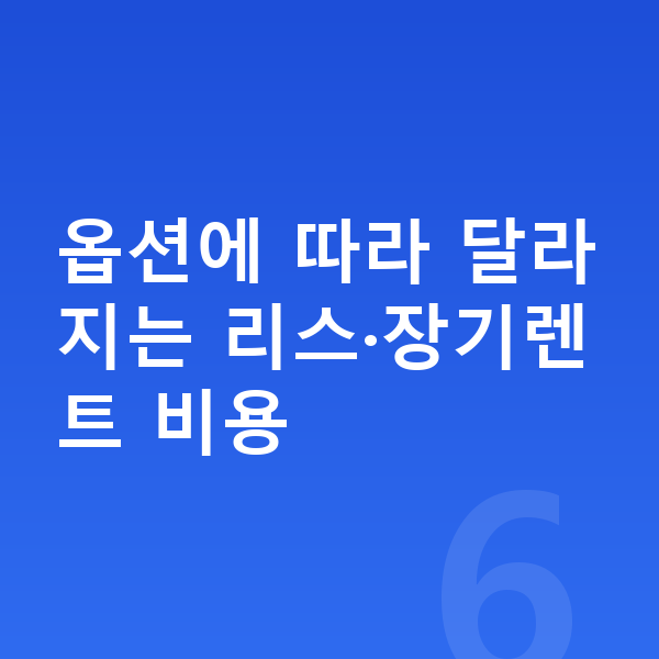 미니 컨버터블 옵션 옵션에 따라 달라지는 리스·장기렌트 비용