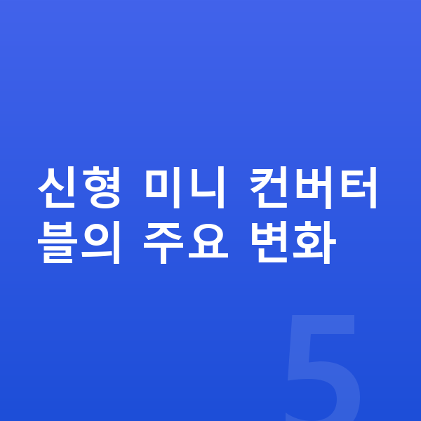미니 컨버터블 풀체인지 신형 미니 컨버터블의 주요 변화