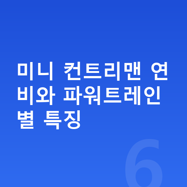 미니 컨트리맨 연비 미니 컨트리맨 연비와 파워트레인별 특징