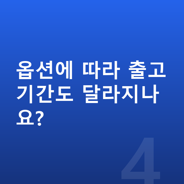 미니 컨트리맨 일렉트릭 옵션 옵션에 따라 출고기간도 달라지나요?