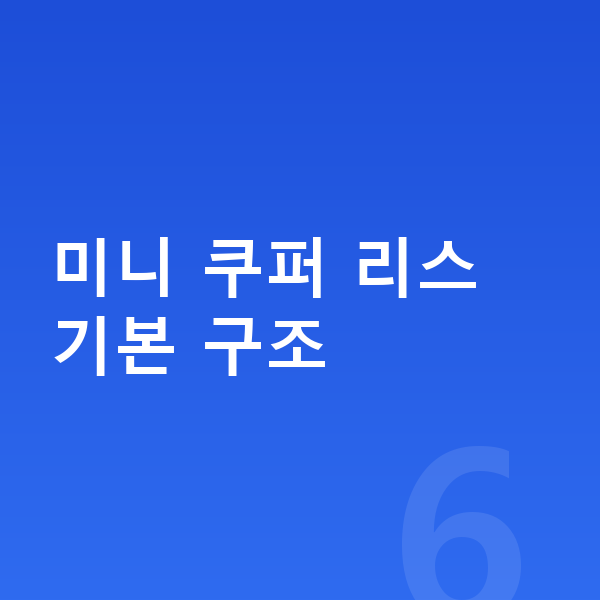 미니 쿠퍼 리스 미니 쿠퍼 리스 기본 구조