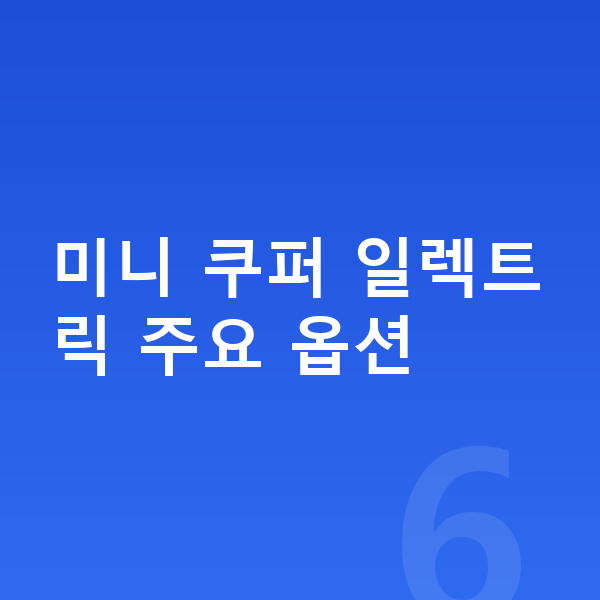 미니 쿠퍼 일렉트릭 옵션 미니 쿠퍼 일렉트릭 주요 옵션