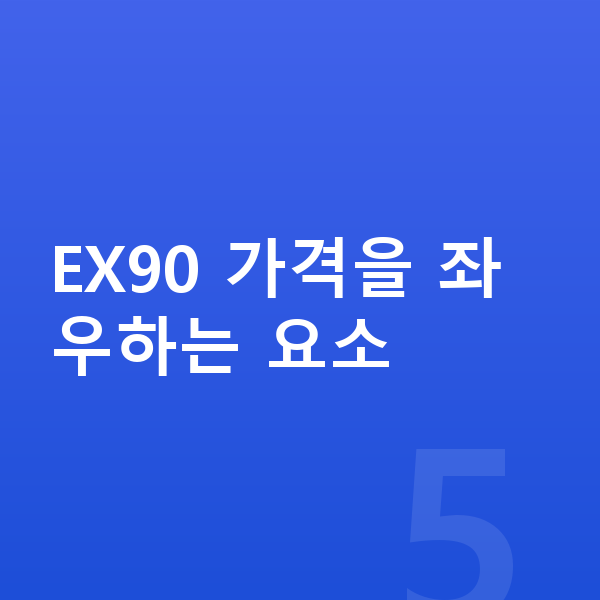 볼보 EX90 장기렌트 가격 EX90 가격을 좌우하는 요소
