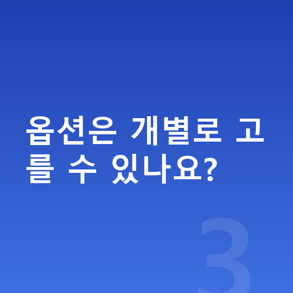 볼보 V60 옵션 옵션은 개별로 고를 수 있나요?