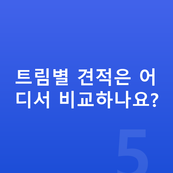 볼보 V60 옵션 트림별 견적은 어디서 비교하나요?