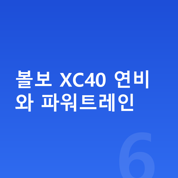 볼보 XC40 연비 볼보 XC40 연비와 파워트레인