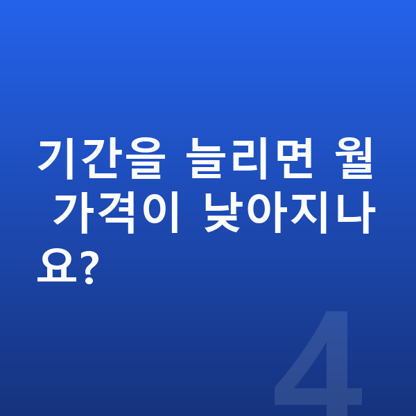 쉐보레 트랙스 크로스오버 장기렌트 가격 기간을 늘리면 월 가격이 낮아지나요?