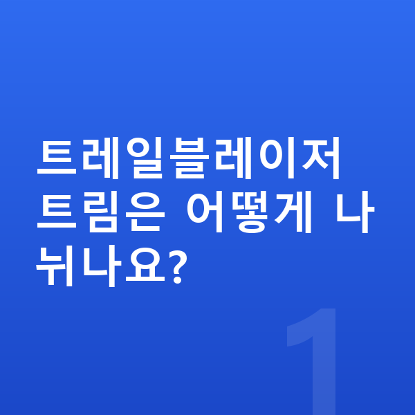 쉐보레 트레일블레이저 옵션 트레일블레이저 트림은 어떻게 나뉘나요?