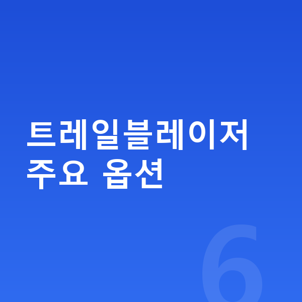 쉐보레 트레일블레이저 옵션 트레일블레이저 주요 옵션