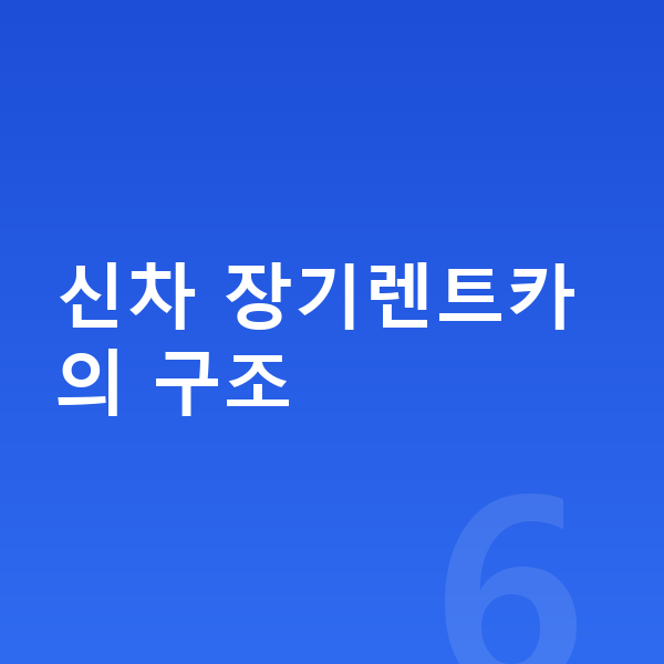 신차장기렌트카 신차 장기렌트카의 구조