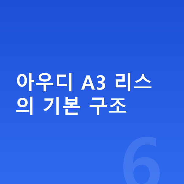 아우디 A3 리스 아우디 A3 리스의 기본 구조
