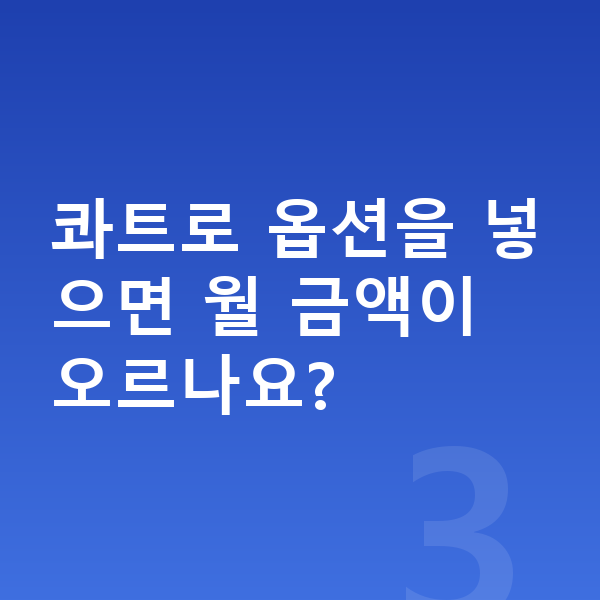 아우디 A5 가격 콰트로 옵션을 넣으면 월 금액이 오르나요?
