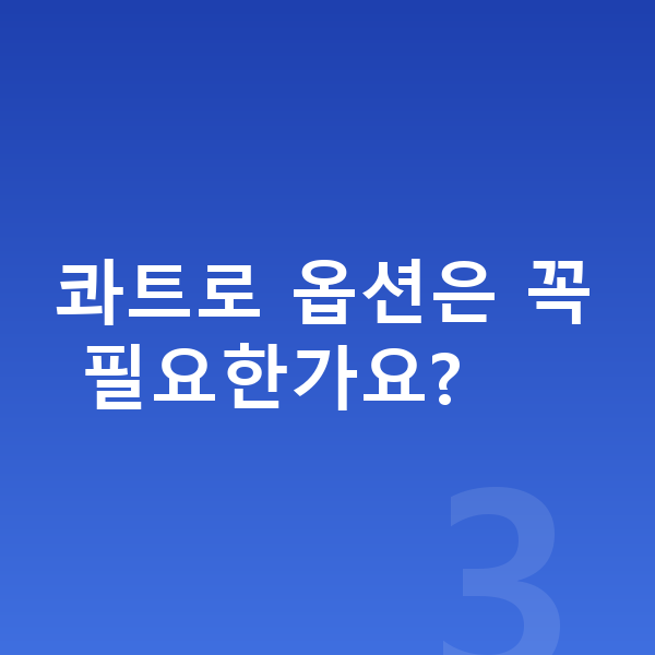 아우디 A5 옵션 콰트로 옵션은 꼭 필요한가요?