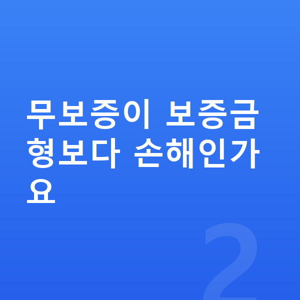 아우디 A6 리스 무보증 무보증이 보증금형보다 손해인가요