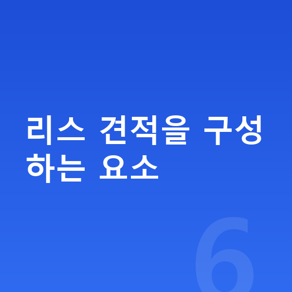 아우디 A8 리스 견적 리스 견적을 구성하는 요소