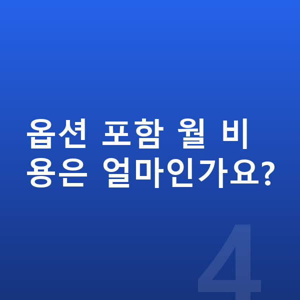 아우디 Q3 옵션 옵션 포함 월 비용은 얼마인가요?