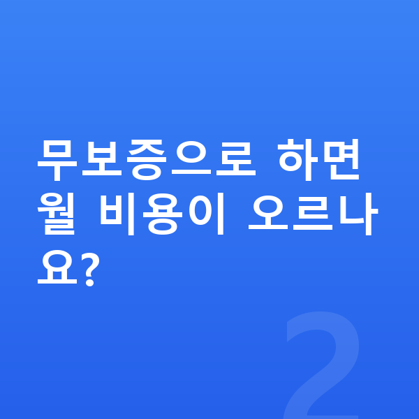 아우디 Q5 리스 보증금 무보증으로 하면 월 비용이 오르나요?