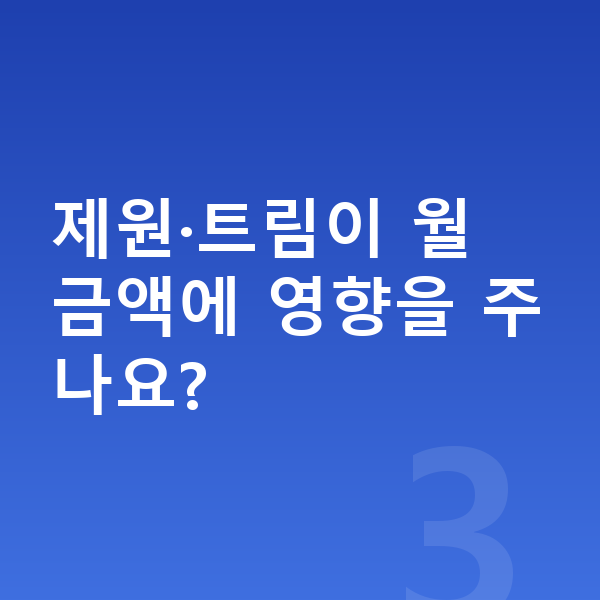 아우디 Q5 제원 제원·트림이 월 금액에 영향을 주나요?