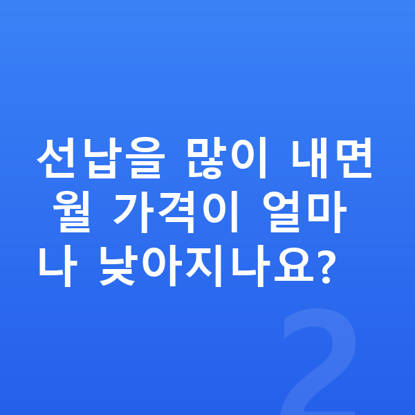 아우디 Q6 이트론 리스 가격 선납을 많이 내면 월 가격이 얼마나 낮아지나요?