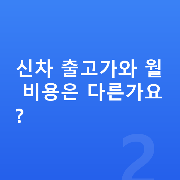 아우디 Q6 이트론 신차 신차 출고가와 월 비용은 다른가요?