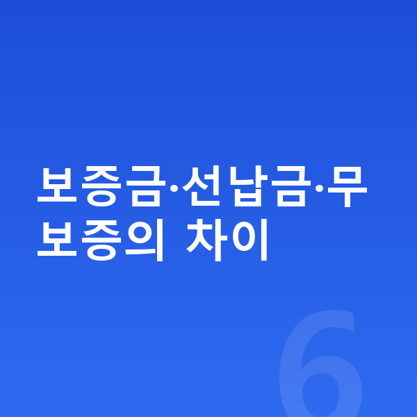 아우디 Q6 이트론 장기렌트 보증금 보증금·선납금·무보증의 차이