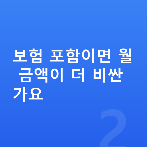 아우디 Q6 이트론 장기렌트 월납입금 보험 포함이면 월 금액이 더 비싼가요