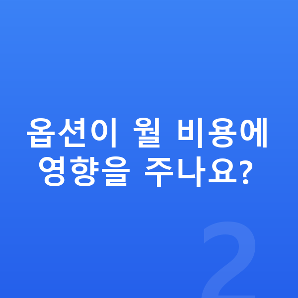 아우디 Q8 옵션 옵션이 월 비용에 영향을 주나요?