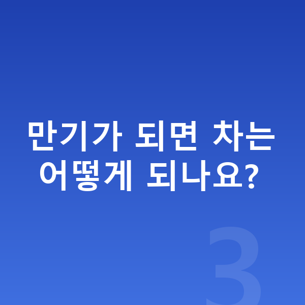 장기렌트 만기가 되면 차는 어떻게 되나요?