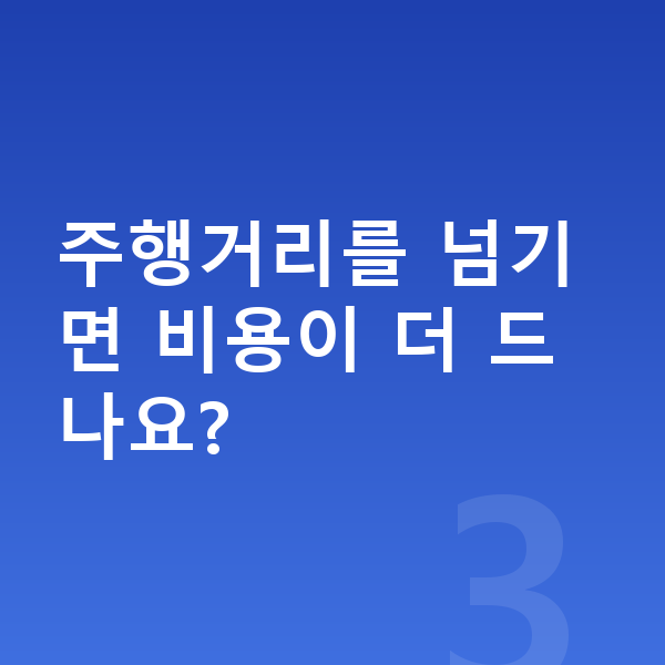 장기렌트 비용 주행거리를 넘기면 비용이 더 드나요?