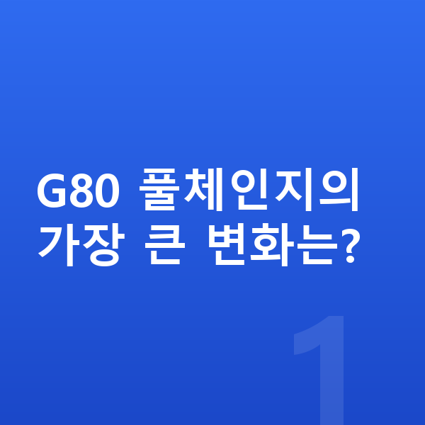 제네시스 G80 풀체인지 G80 풀체인지의 가장 큰 변화는?