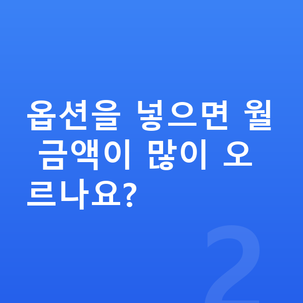 제네시스 GV60 옵션 옵션을 넣으면 월 금액이 많이 오르나요?