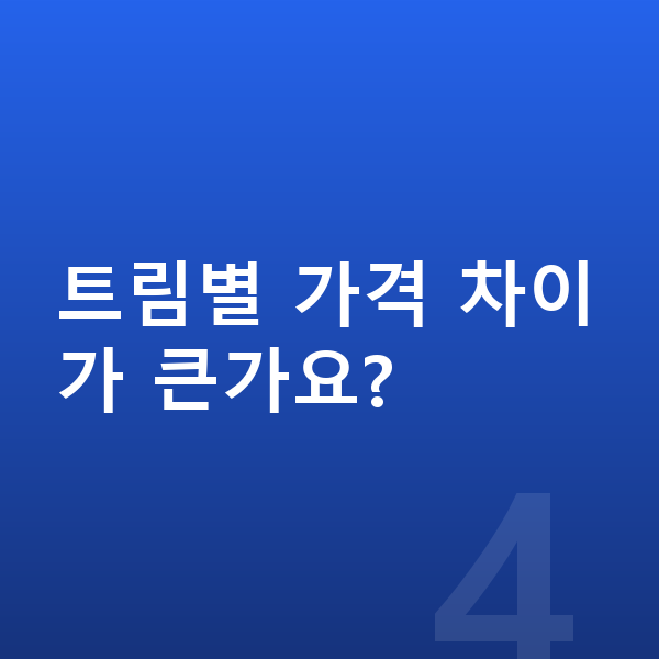 제네시스 GV60 장기렌트 가격 트림별 가격 차이가 큰가요?
